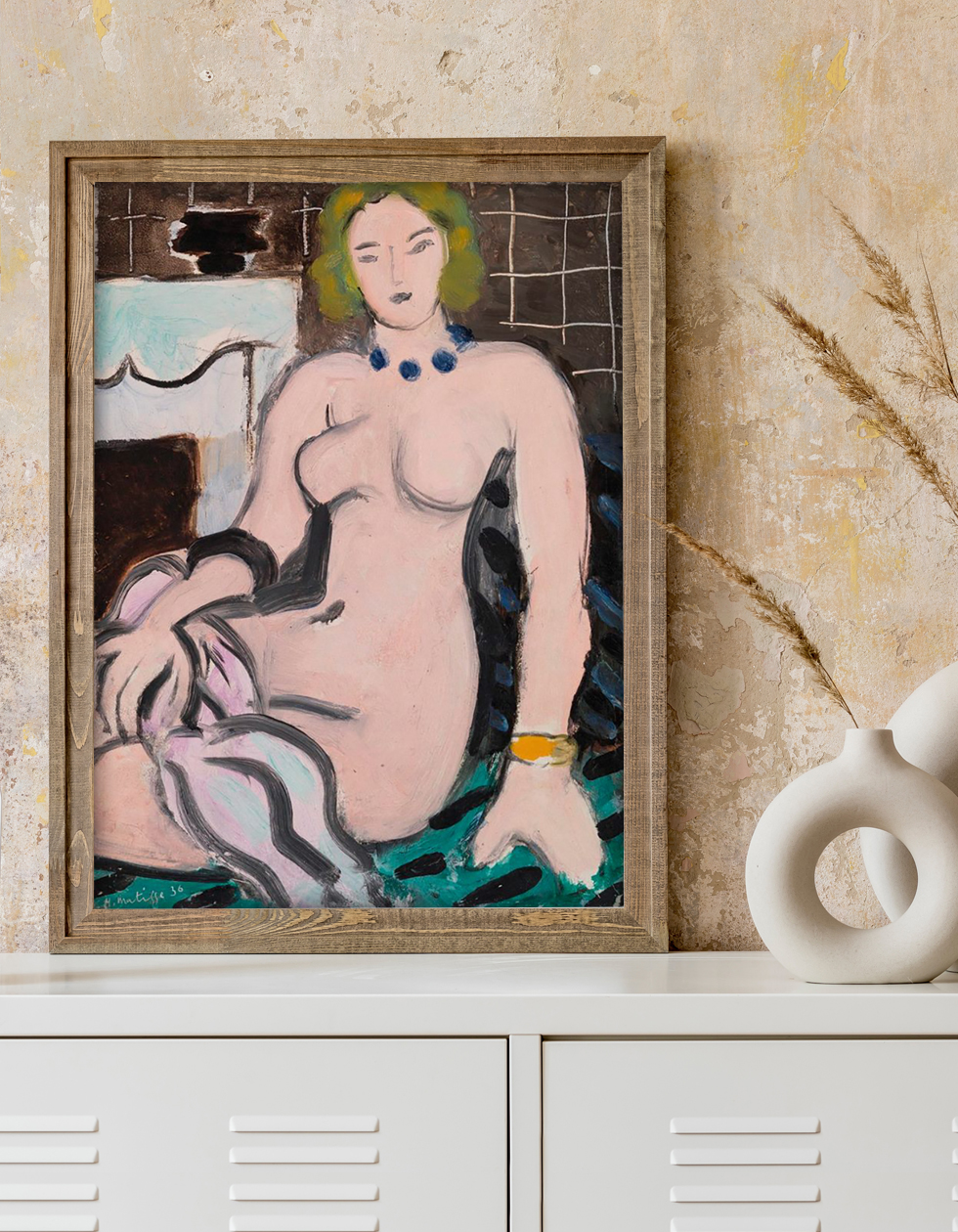 Henri Matisse, Nu Au Collier Bleu (Nude With Blue Necklace) dans une pièce
