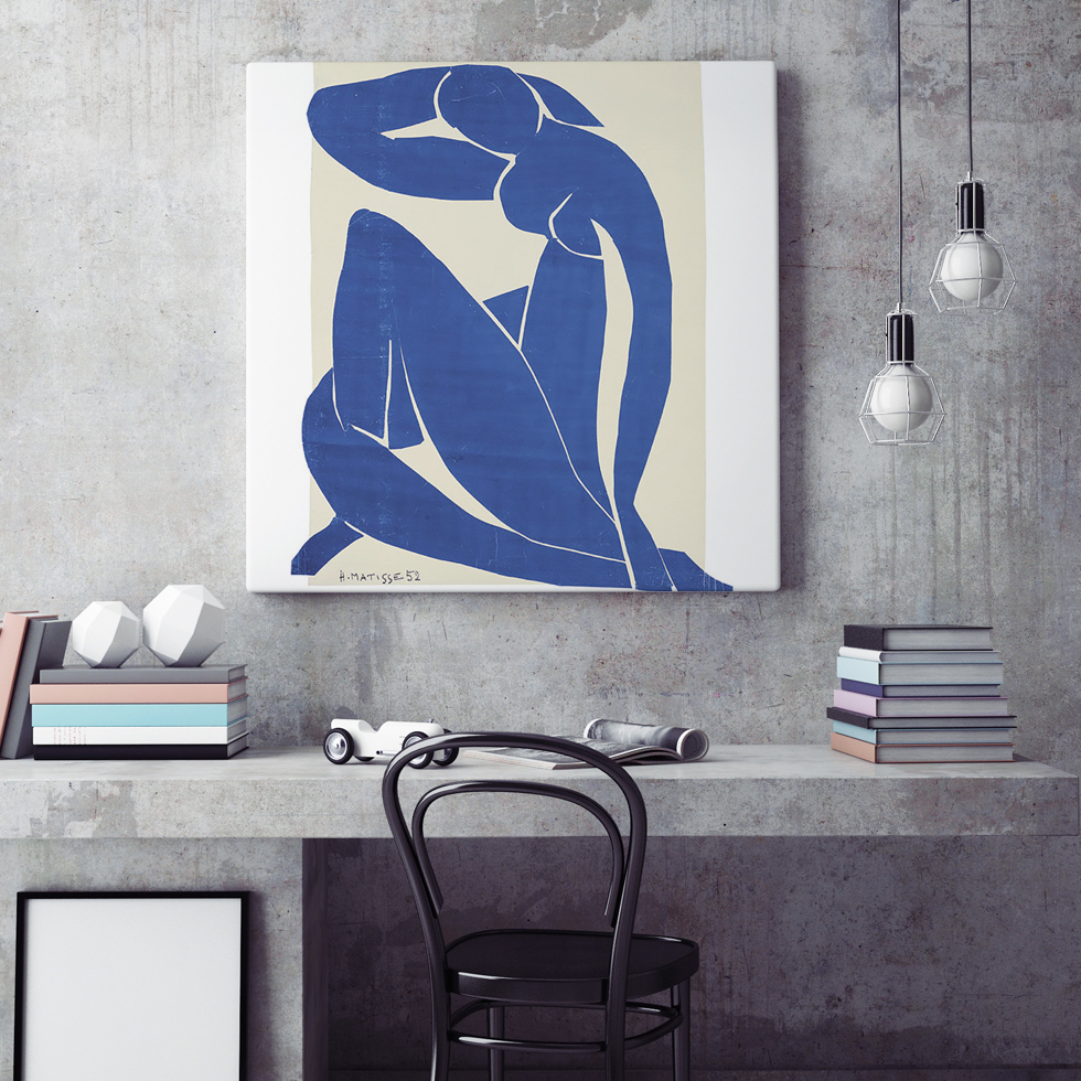 Matisse, Nu Bleu II dans une pièce