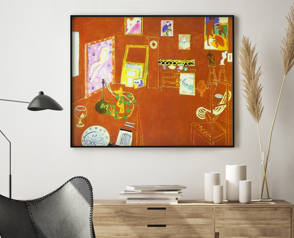 Matisse, L'atelier Rouge dans une pièce