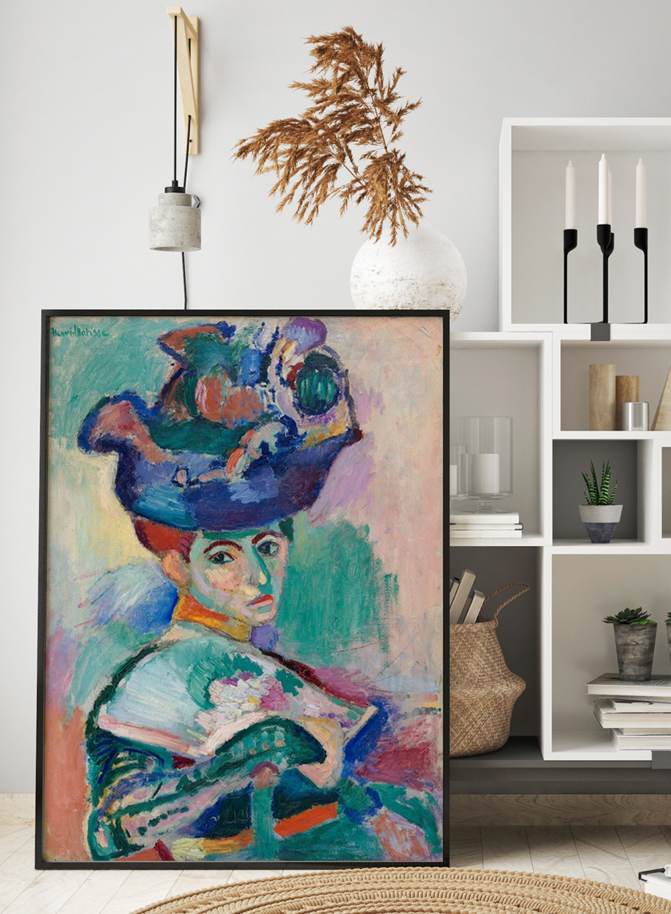 Matisse, Femme Avec Un Chapeau dans une pièce