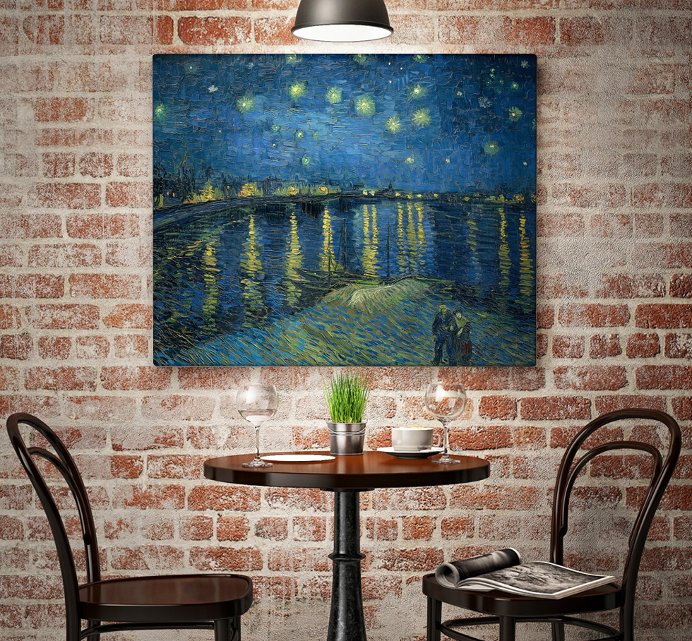 Vincent van Gogh, Nuit étoilée sur le Rhone dans une pièce