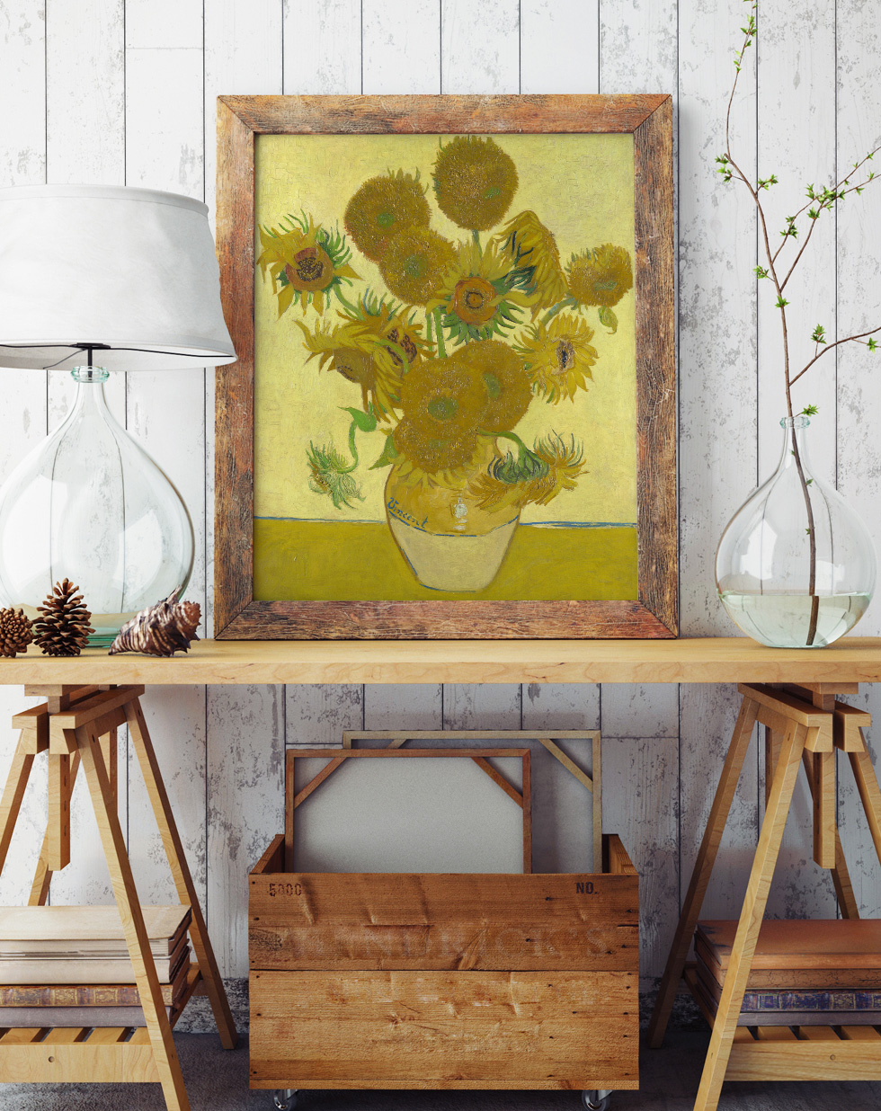 Vincent van Gogh, Les tournesols (F454), version 4 dans une pièce