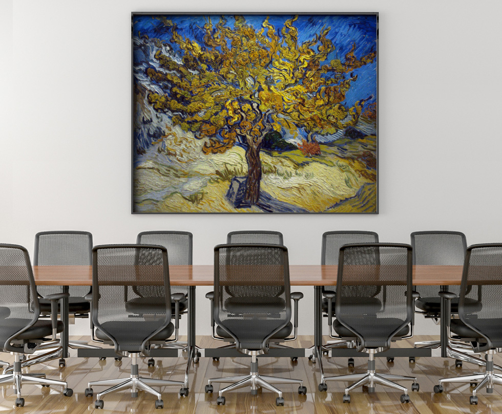 Vincent van Gogh, Le mûrier à l'automne dans une pièce