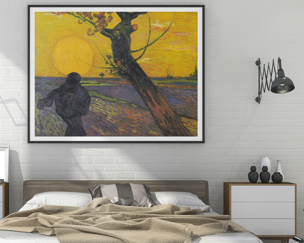 Vincent van Gogh, Semeur au soleil couchant, 1888, dans une pièce