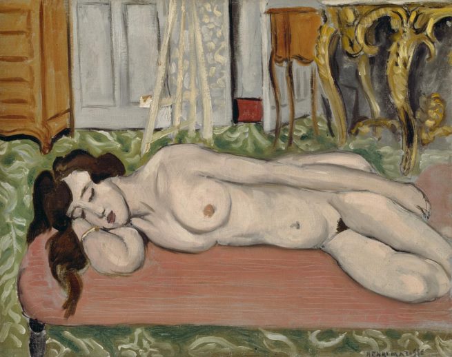 Henri Matisse, Nu Couché Sur Un Canapé Rose - 1919
