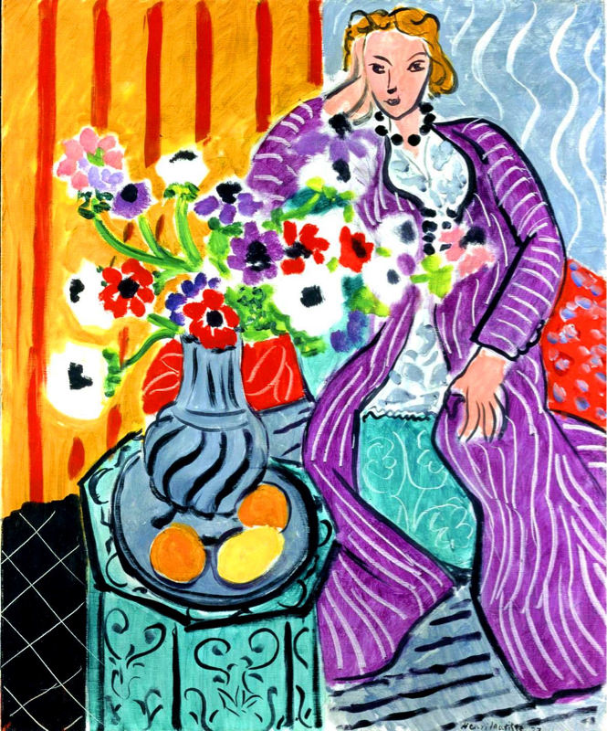 Matisse, Robe Violette Et Anémones