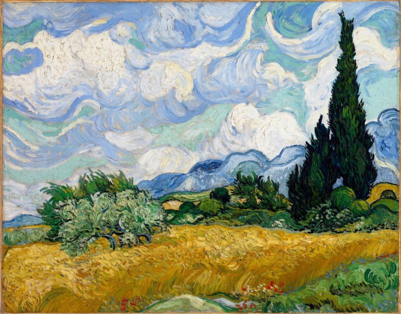 Vincent van Gogh, Champ de blé avec cyprès