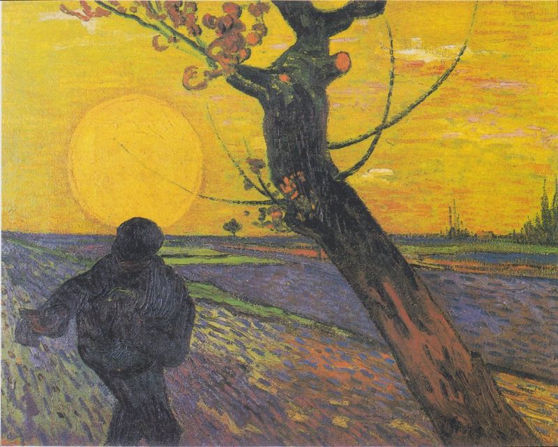 Vincent van Gogh, Semeur au soleil couchant, 1888,